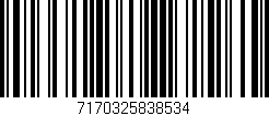 Código de barras (EAN, GTIN, SKU, ISBN): '7170325838534'