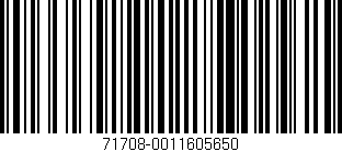 Código de barras (EAN, GTIN, SKU, ISBN): '71708-0011605650'