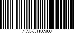 Código de barras (EAN, GTIN, SKU, ISBN): '71728-0011605680'