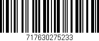 Código de barras (EAN, GTIN, SKU, ISBN): '717630275233'