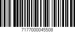 Código de barras (EAN, GTIN, SKU, ISBN): '7177000045508'
