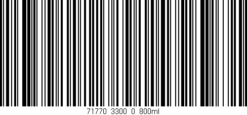 Código de barras (EAN, GTIN, SKU, ISBN): '71770_3300_0_800ml'