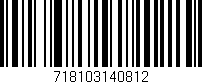 Código de barras (EAN, GTIN, SKU, ISBN): '718103140812'
