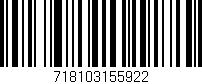 Código de barras (EAN, GTIN, SKU, ISBN): '718103155922'