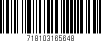 Código de barras (EAN, GTIN, SKU, ISBN): '718103165648'