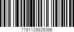 Código de barras (EAN, GTIN, SKU, ISBN): '7181128926366'
