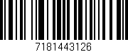 Código de barras (EAN, GTIN, SKU, ISBN): '7181443126'