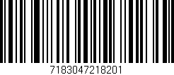 Código de barras (EAN, GTIN, SKU, ISBN): '7183047218201'