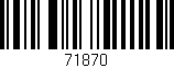 Código de barras (EAN, GTIN, SKU, ISBN): '71870'