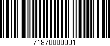 Código de barras (EAN, GTIN, SKU, ISBN): '71870000001'