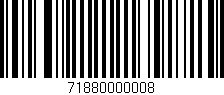 Código de barras (EAN, GTIN, SKU, ISBN): '71880000008'