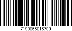 Código de barras (EAN, GTIN, SKU, ISBN): '7190865815789'