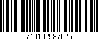 Código de barras (EAN, GTIN, SKU, ISBN): '719192587625'