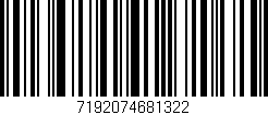 Código de barras (EAN, GTIN, SKU, ISBN): '7192074681322'