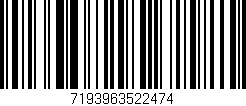 Código de barras (EAN, GTIN, SKU, ISBN): '7193963522474'