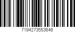 Código de barras (EAN, GTIN, SKU, ISBN): '7194273553646'