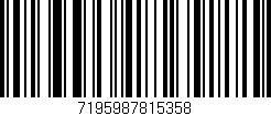 Código de barras (EAN, GTIN, SKU, ISBN): '7195987815358'