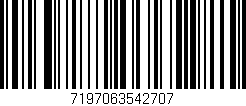 Código de barras (EAN, GTIN, SKU, ISBN): '7197063542707'