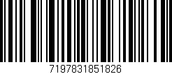 Código de barras (EAN, GTIN, SKU, ISBN): '7197831851826'