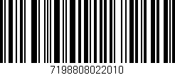 Código de barras (EAN, GTIN, SKU, ISBN): '7198808022010'