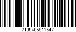 Código de barras (EAN, GTIN, SKU, ISBN): '7199405911547'