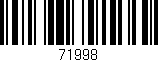 Código de barras (EAN, GTIN, SKU, ISBN): '71998'