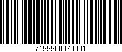Código de barras (EAN, GTIN, SKU, ISBN): '7199900079001'