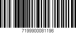 Código de barras (EAN, GTIN, SKU, ISBN): '7199900081196'