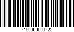 Código de barras (EAN, GTIN, SKU, ISBN): '7199900090723'