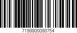 Código de barras (EAN, GTIN, SKU, ISBN): '7199900090754'