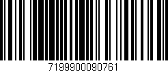 Código de barras (EAN, GTIN, SKU, ISBN): '7199900090761'