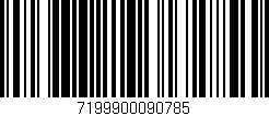 Código de barras (EAN, GTIN, SKU, ISBN): '7199900090785'