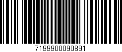 Código de barras (EAN, GTIN, SKU, ISBN): '7199900090891'
