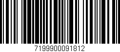Código de barras (EAN, GTIN, SKU, ISBN): '7199900091812'