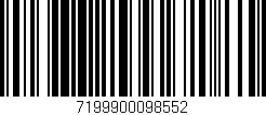 Código de barras (EAN, GTIN, SKU, ISBN): '7199900098552'