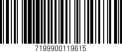 Código de barras (EAN, GTIN, SKU, ISBN): '7199900119615'