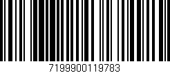 Código de barras (EAN, GTIN, SKU, ISBN): '7199900119783'