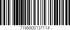 Código de barras (EAN, GTIN, SKU, ISBN): '7199900137114'