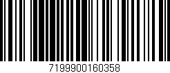 Código de barras (EAN, GTIN, SKU, ISBN): '7199900160358'