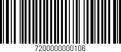 Código de barras (EAN, GTIN, SKU, ISBN): '7200000000106'