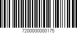 Código de barras (EAN, GTIN, SKU, ISBN): '7200000000175'