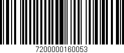 Código de barras (EAN, GTIN, SKU, ISBN): '7200000160053'