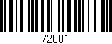 Código de barras (EAN, GTIN, SKU, ISBN): '72001'