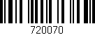 Código de barras (EAN, GTIN, SKU, ISBN): '720070'