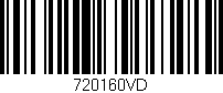 Código de barras (EAN, GTIN, SKU, ISBN): '720160VD'