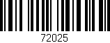 Código de barras (EAN, GTIN, SKU, ISBN): '72025'