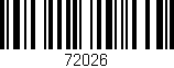 Código de barras (EAN, GTIN, SKU, ISBN): '72026'