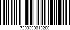 Código de barras (EAN, GTIN, SKU, ISBN): '7203399610208'