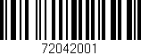 Código de barras (EAN, GTIN, SKU, ISBN): '72042001'