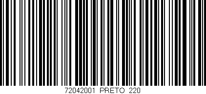 Código de barras (EAN, GTIN, SKU, ISBN): '72042001/PRETO_220'